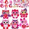 30 Pieces Valentine's Day Craft Kits DIY Owl Craft for Kids Valentine's Heart Craft Make Your Own Owl Bulk Set for Home Classroom Game Activities